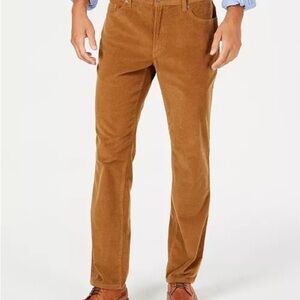 Club Room Men's pants Stretch Corduroy Pants Brown, men jeans 34W/30L